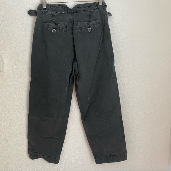 Anthropologie Canvas Paper Boy High Waist Pleated Cropped Gray Pants size 25 - Picture 6 of 7